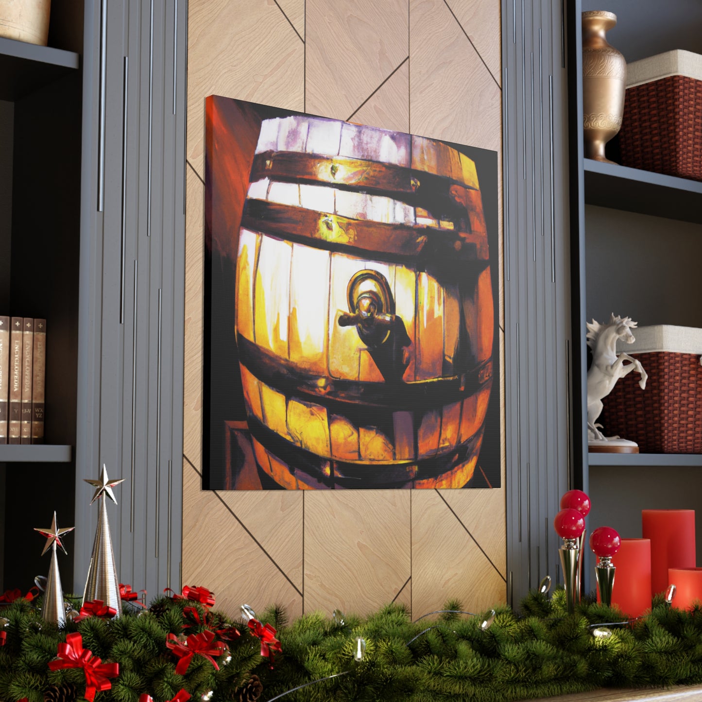 Whiskey Barrel Splendor - Canvas