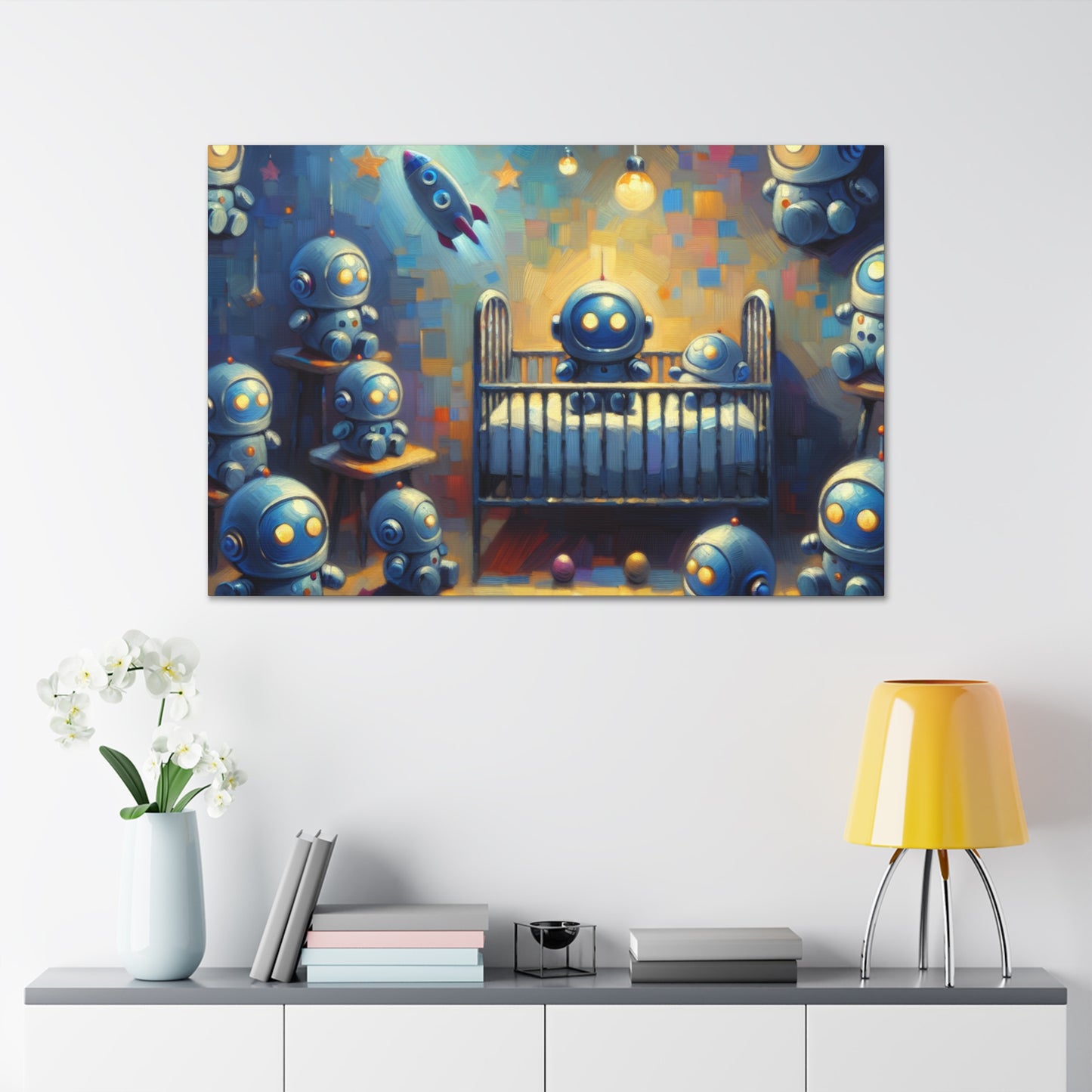 "Robotic Cosmic Escapades" - Canvas