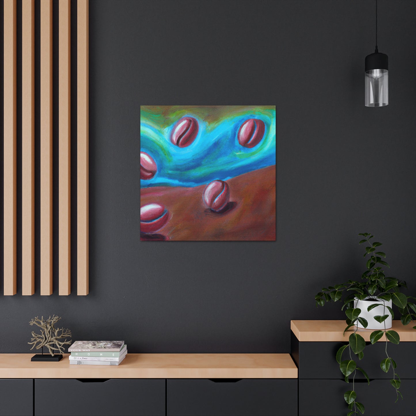 "Coffee Beans Dreamscape" - Canvas