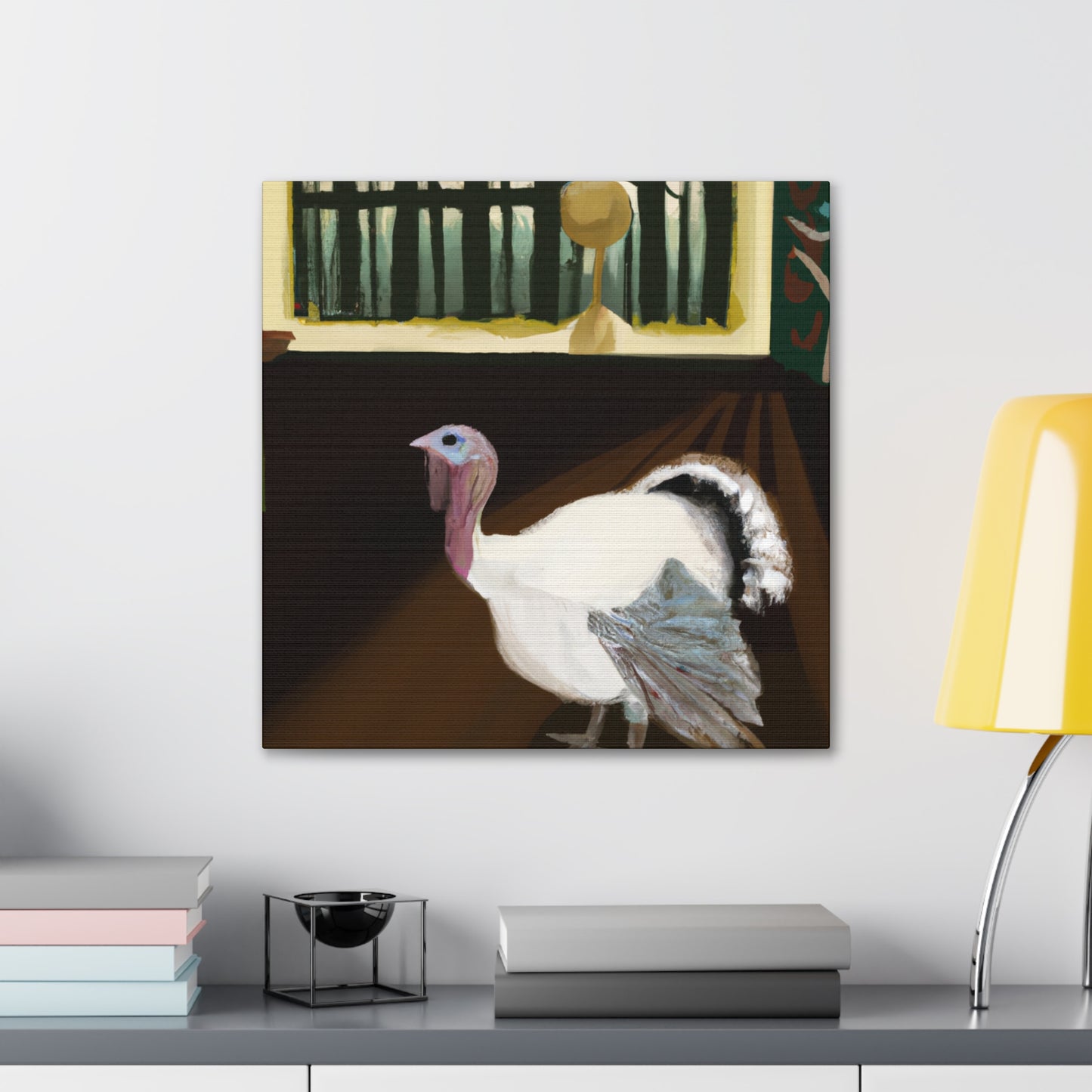 Turkey in Turquoise. - Canvas