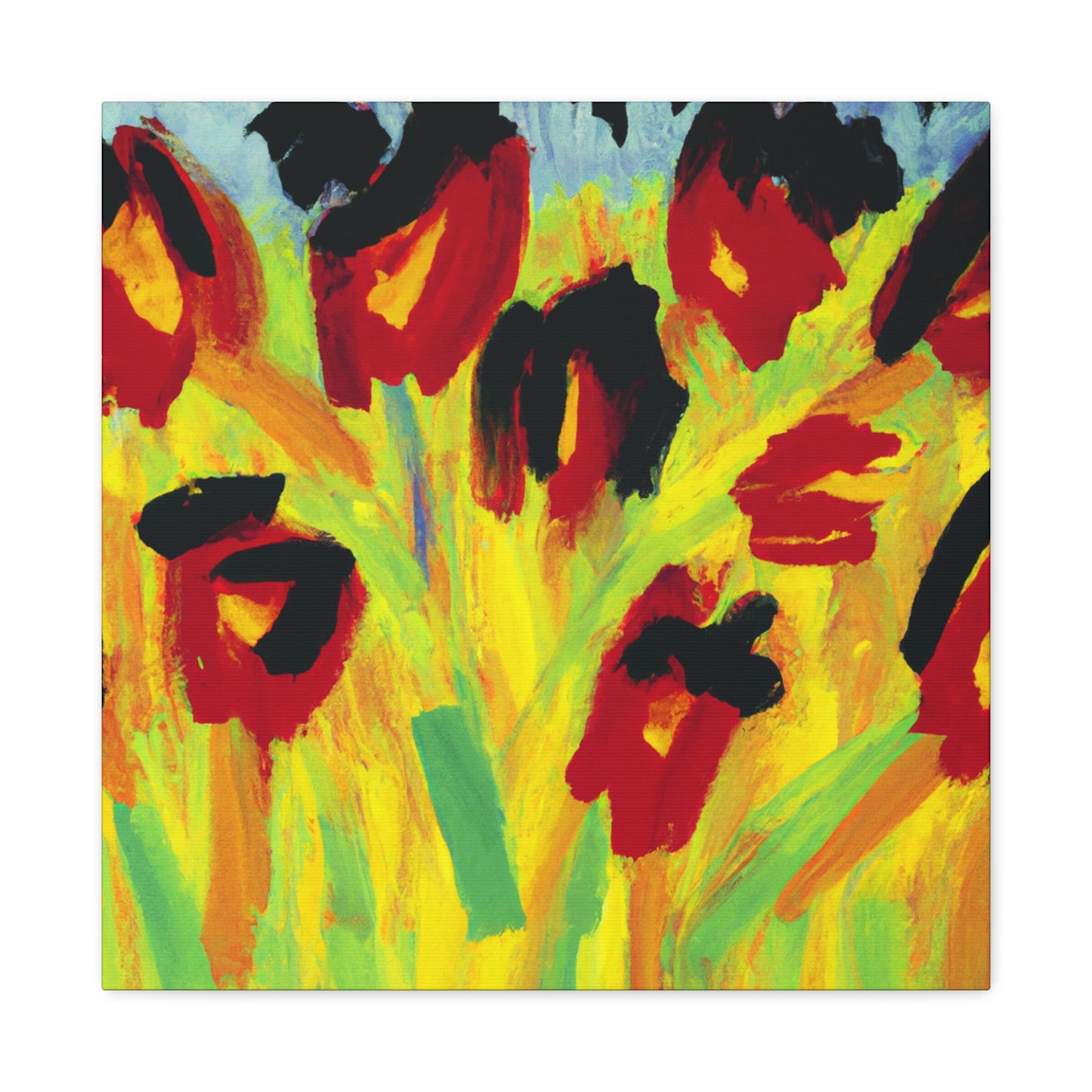 Tulips Abandoned Expressionism - Canvas