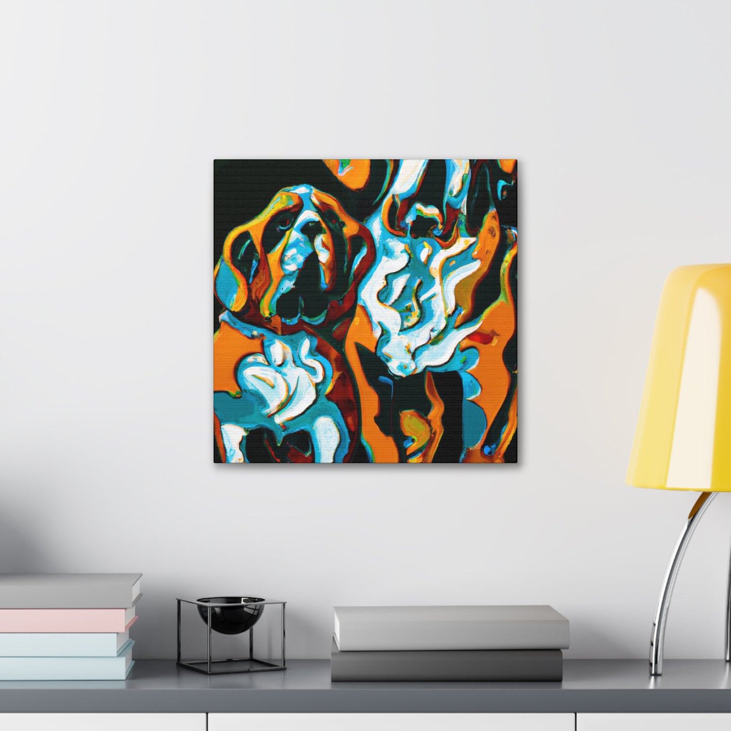 "Saint Bernard in Deco" - Canvas