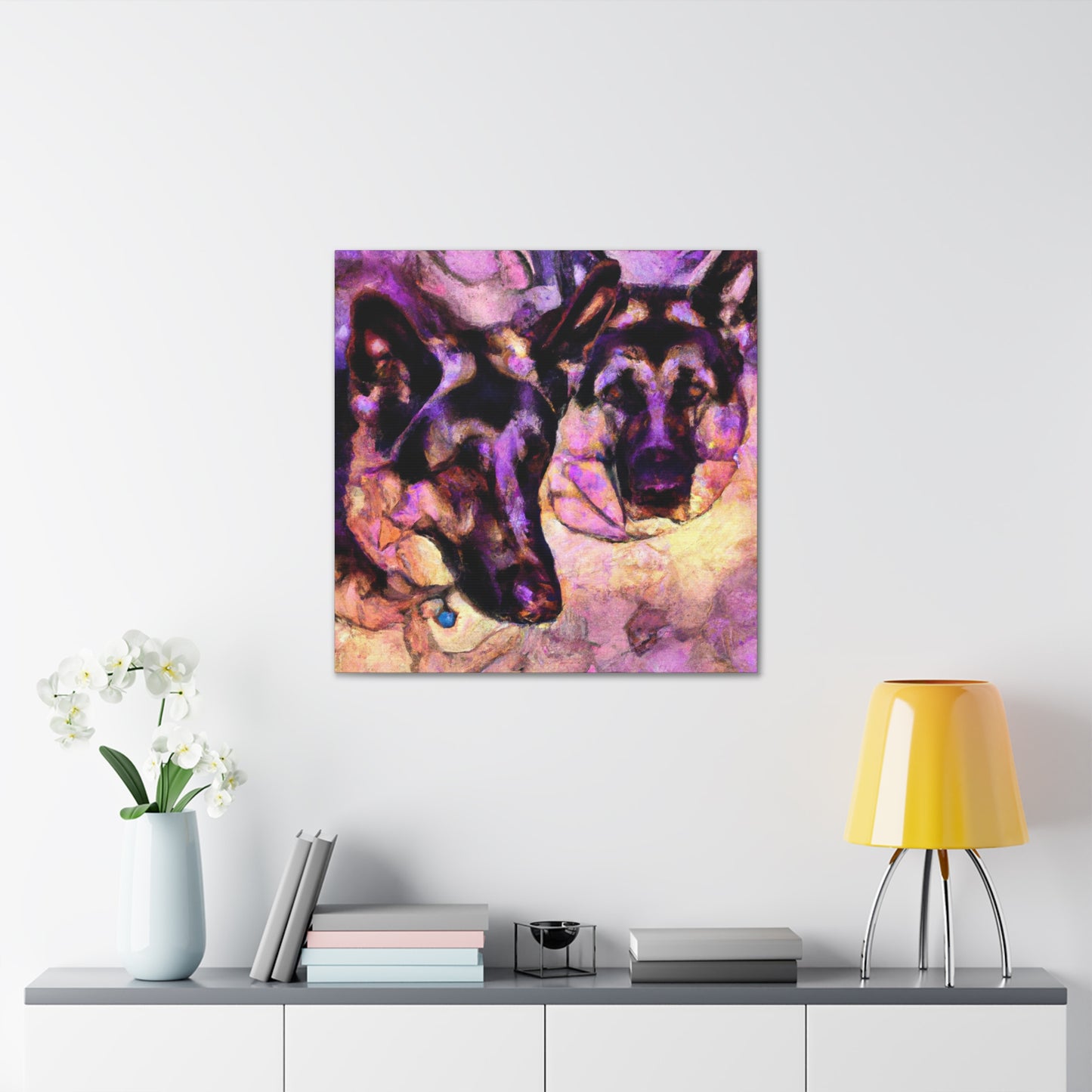 German Shepherd Sunburst. - Canvas