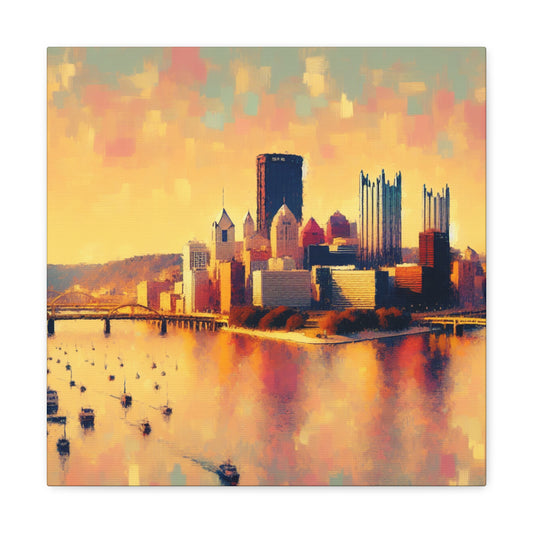 Riverside Sunsets: Pittsburgh - Canvas