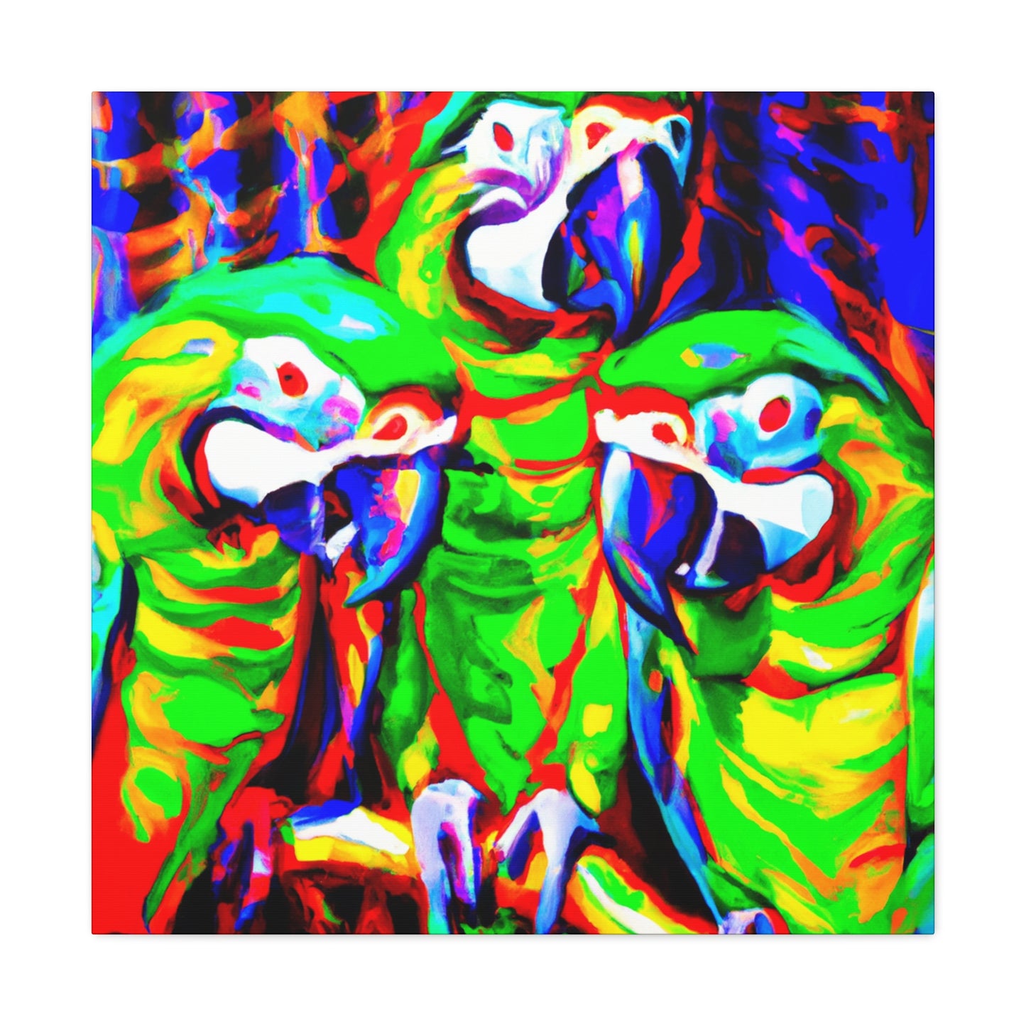 Parrots of the Amazon - Canvas