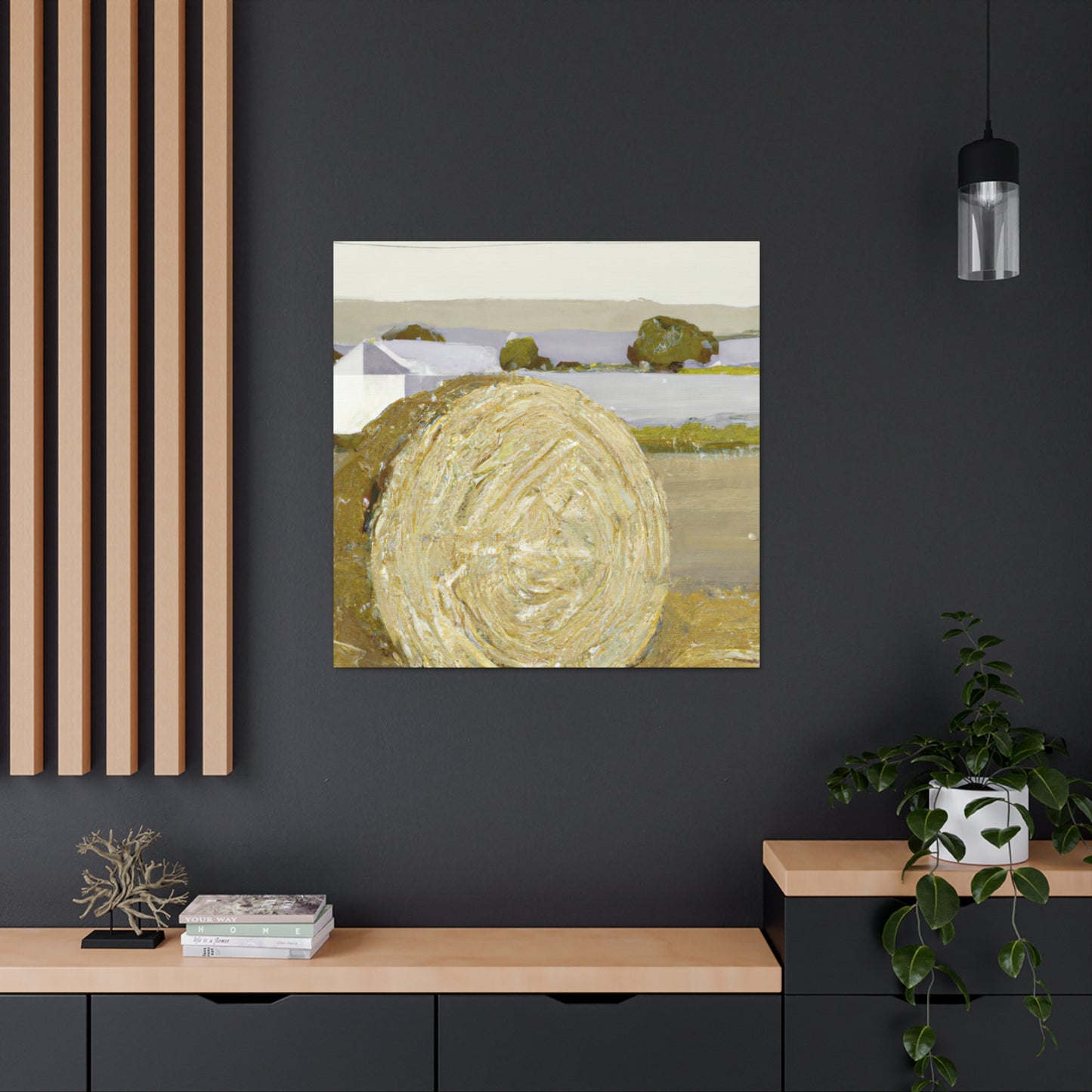 "Hay Bales in Golds" - Canvas