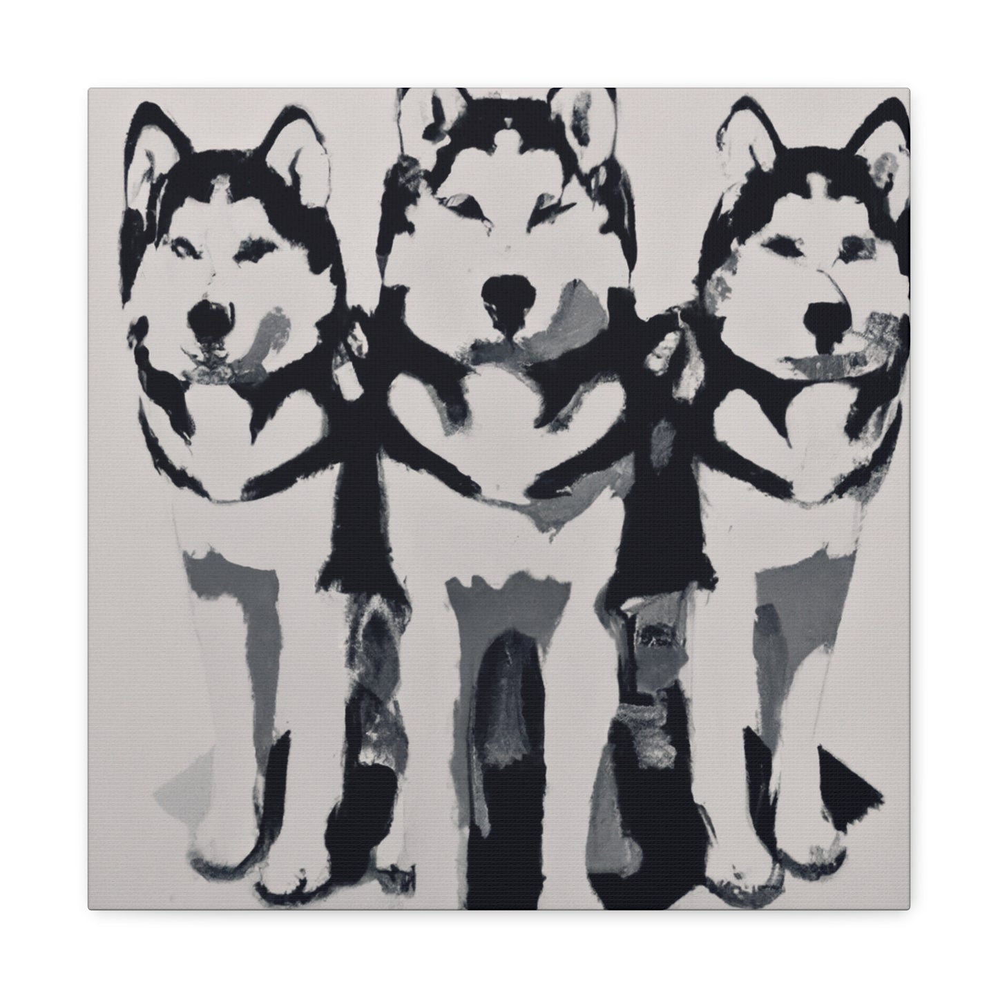 "Huskies in Art Deco" - Canvas