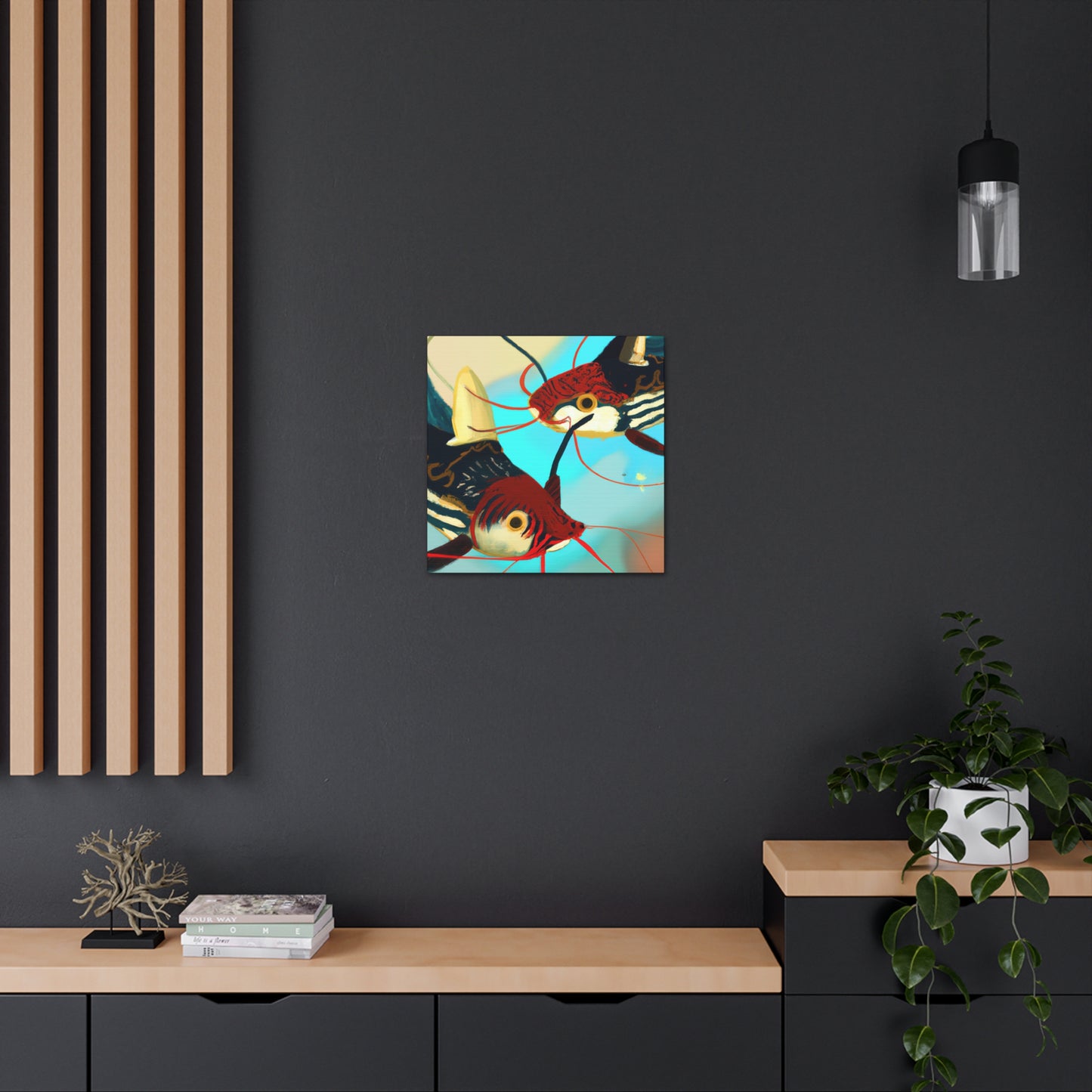 Catfish in Art Deco - Canvas