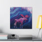 Moose in Art Deco - Canvas