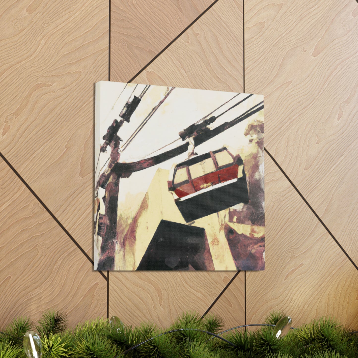 Cable Car Countryside - Canvas