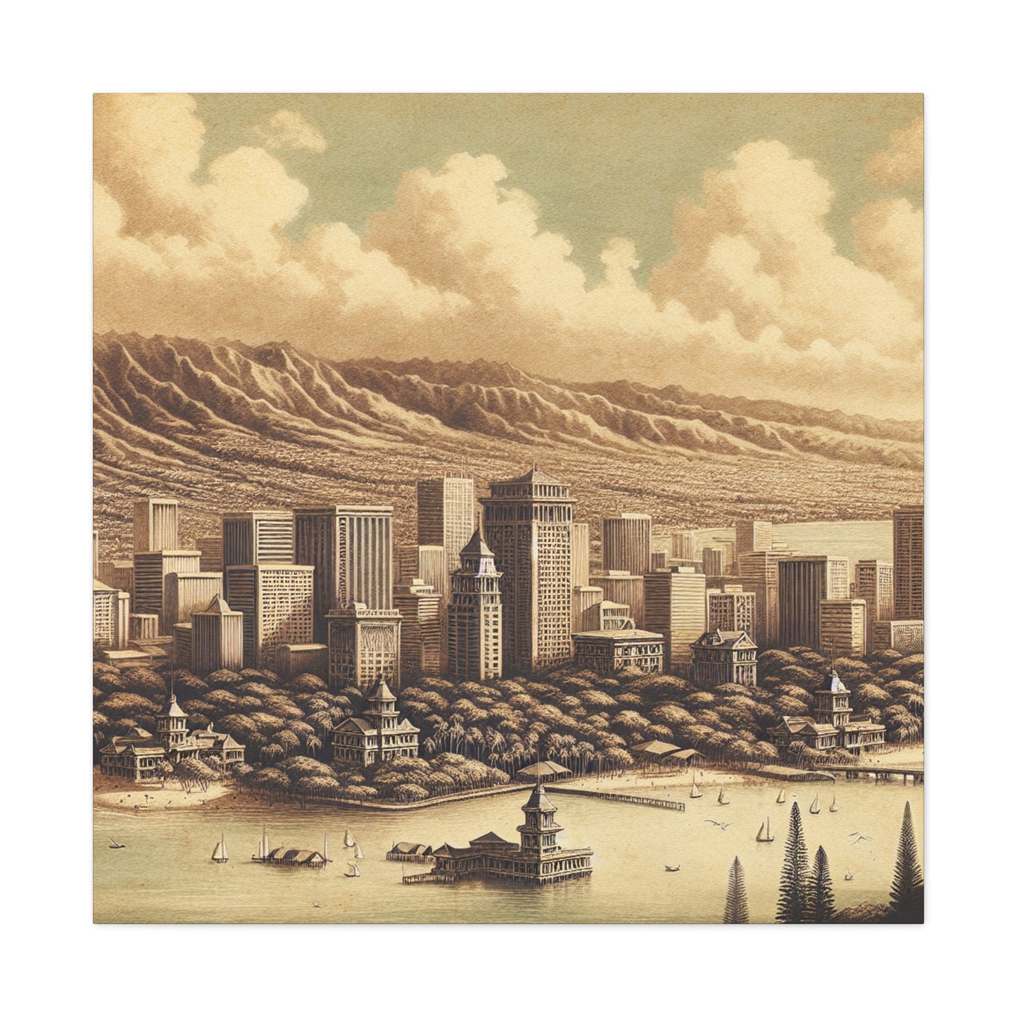 Eternal Honolulu Sunrise - Canvas