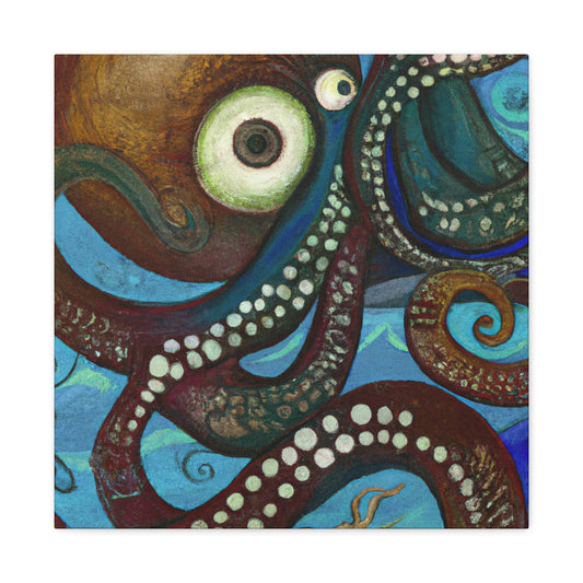 Octopus in The Sea - Canvas