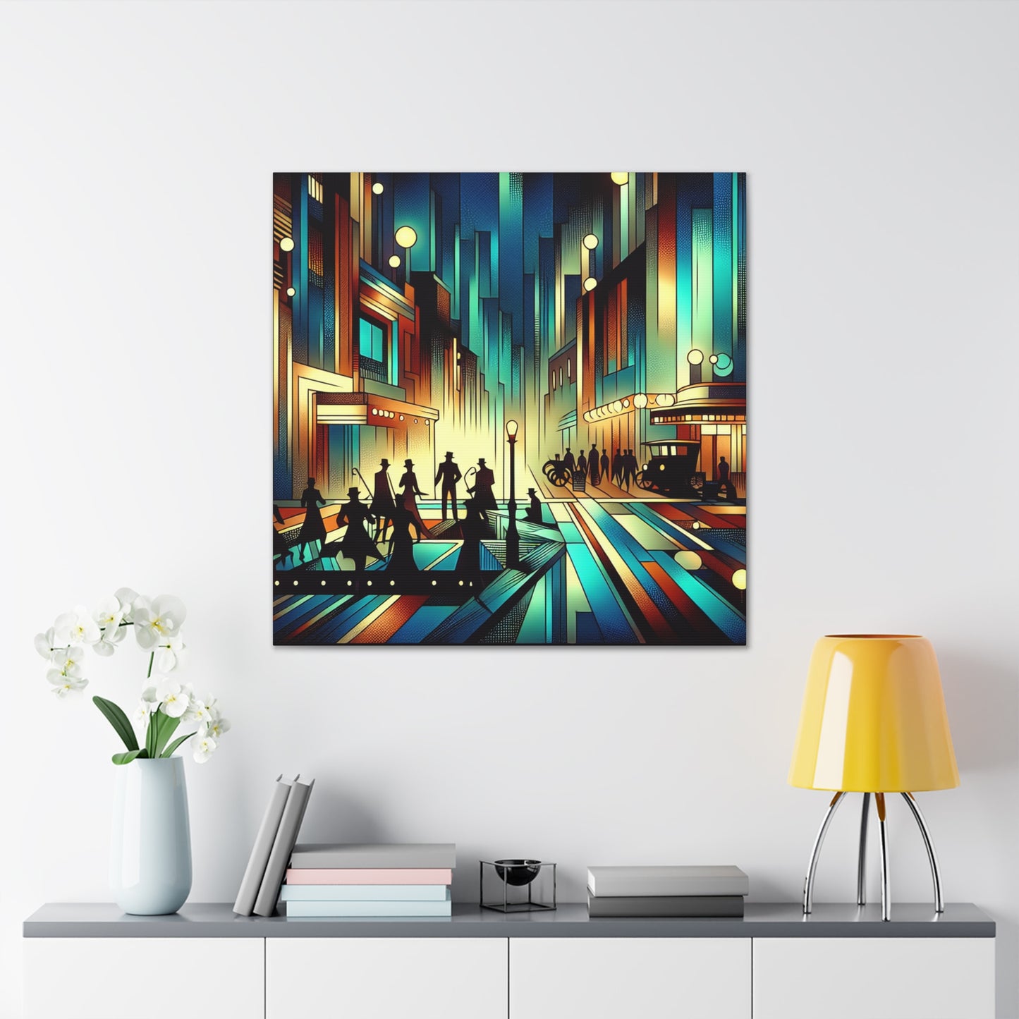 Whimsical City Melodies - Canvas