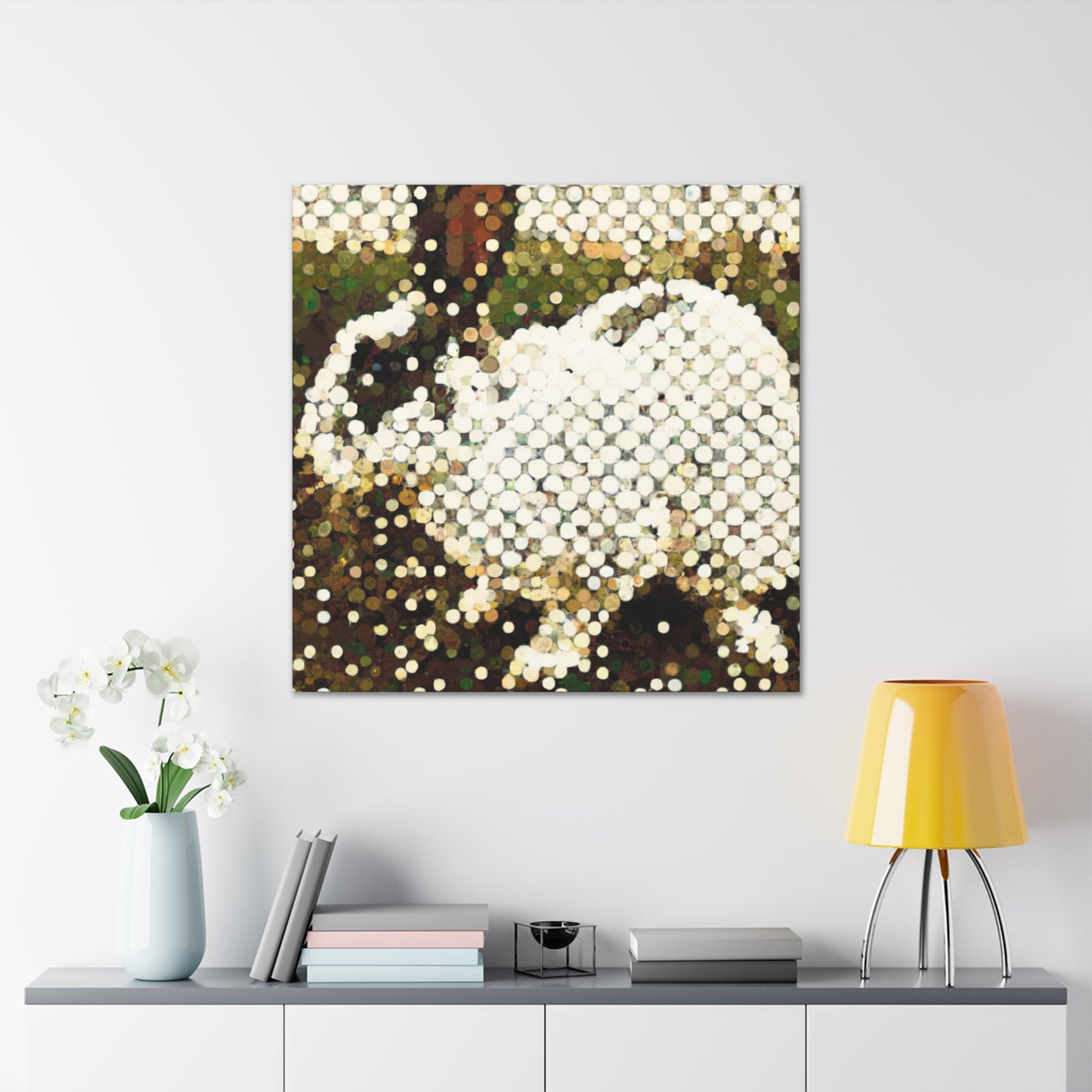 Rabbit's Pointillist Dream - Canvas