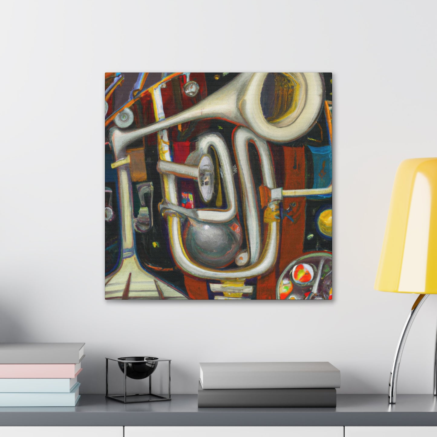 "Brassy Surreal Trumpet" - Canvas