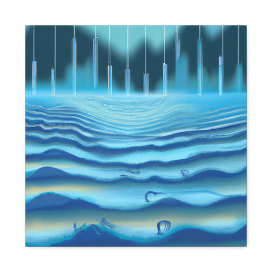 "Sonic Art Deco Wave" - Canvas