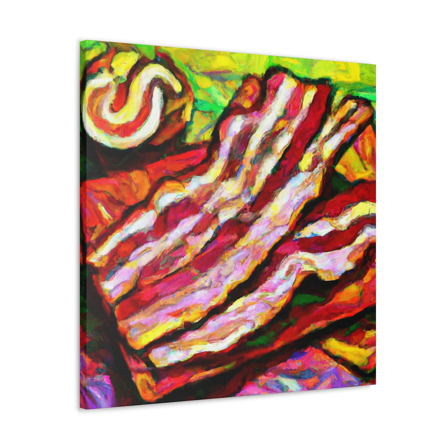 "Savory Sizzling Bacon" - Canvas