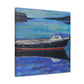 "Boats at Dawn Illustration" - Canvas