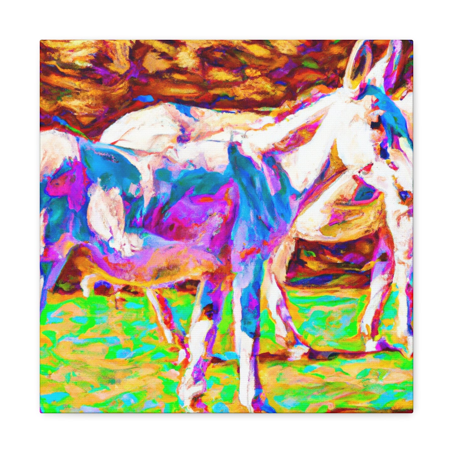 Mules at Sunrise - Canvas