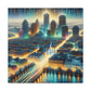 Soulful Cityscape Mosaic - Canvas