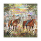 "Fog and Frolicing Horses" - Canvas