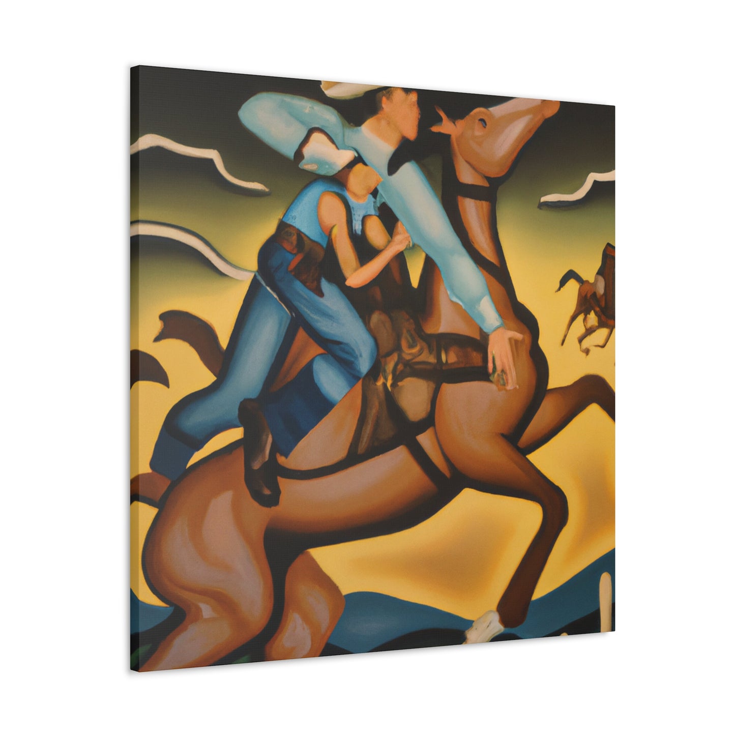 "Cowboy's Sunset Canvas" - Canvas