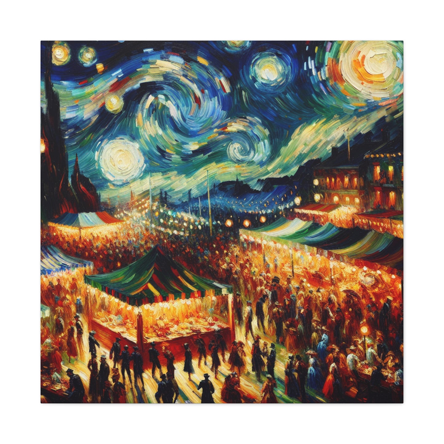 Vibrant Festival Revelry - Canvas