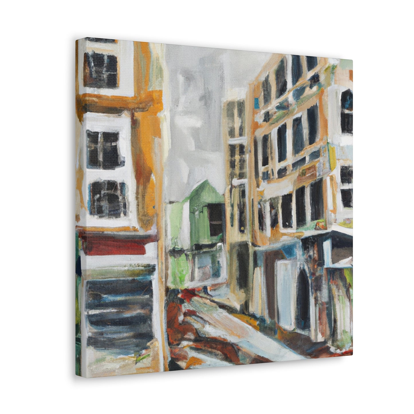 "Expressionist Urban Dreamscape" - Canvas