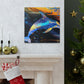 Dolphin Swim Seascape - Canvas