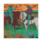 Horses in Pastureland - Canvas