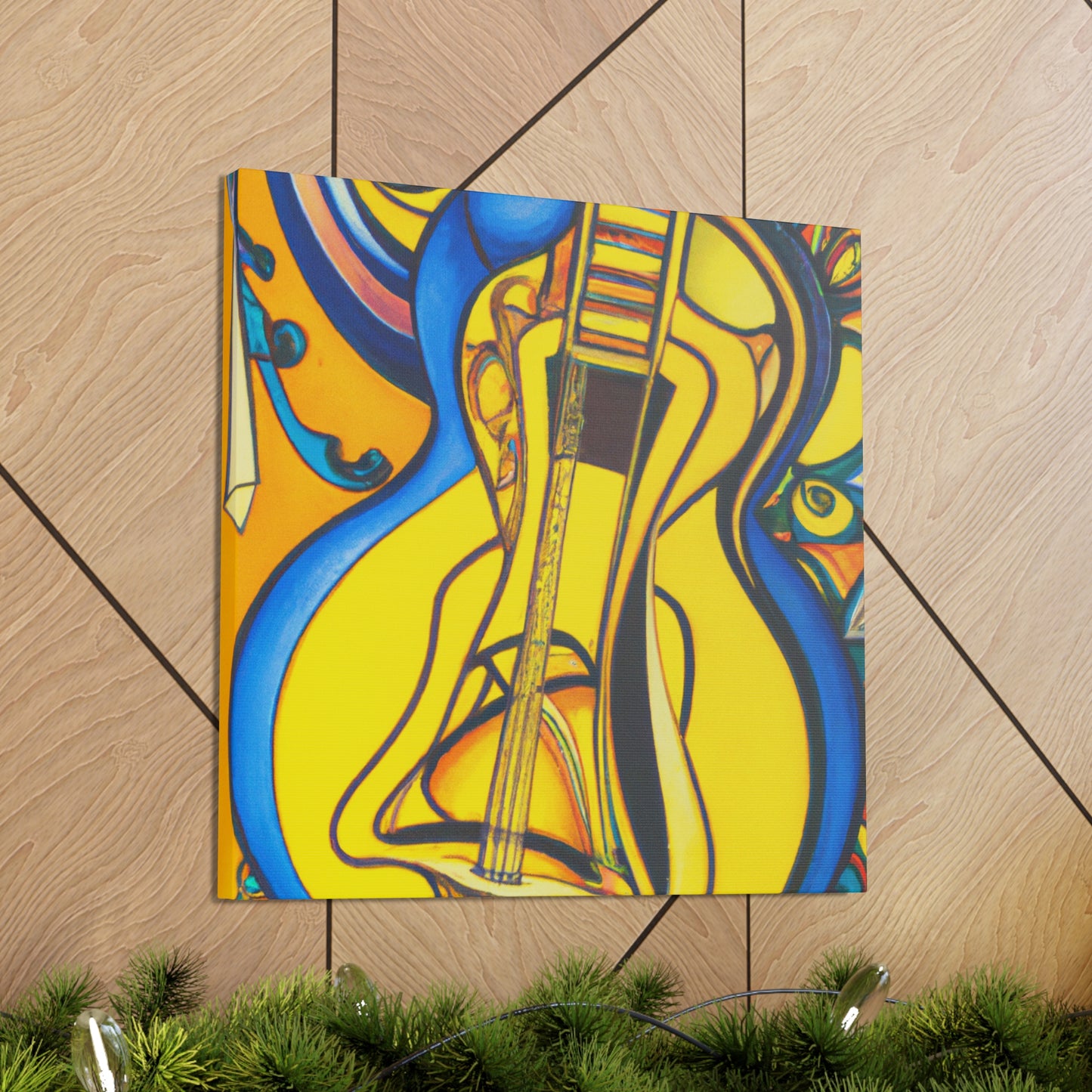 Mandolin in Moonlight. - Canvas