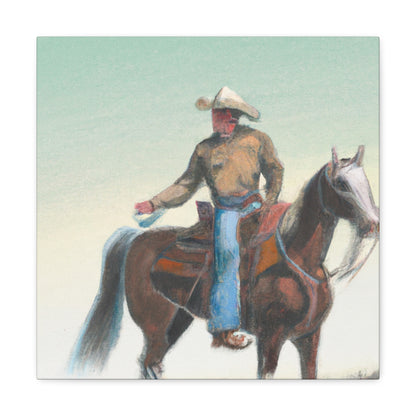 "Cowboy on Horseback" - Canvas