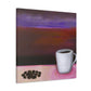 Coffee in Moonlight Scene - Canvas