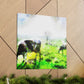 Milky White Mooing - Canvas