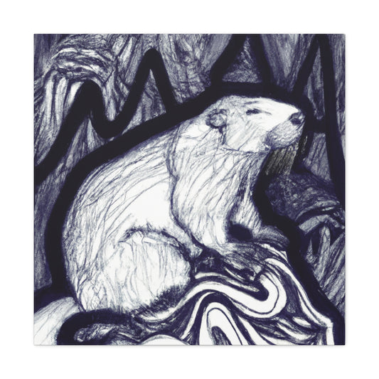 Marmot in Art Nouveau - Canvas