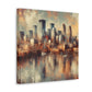 "City's Lively Brushstrokes" - Canvas