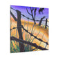 "Barbed Wire Fence Scene" - Canvas