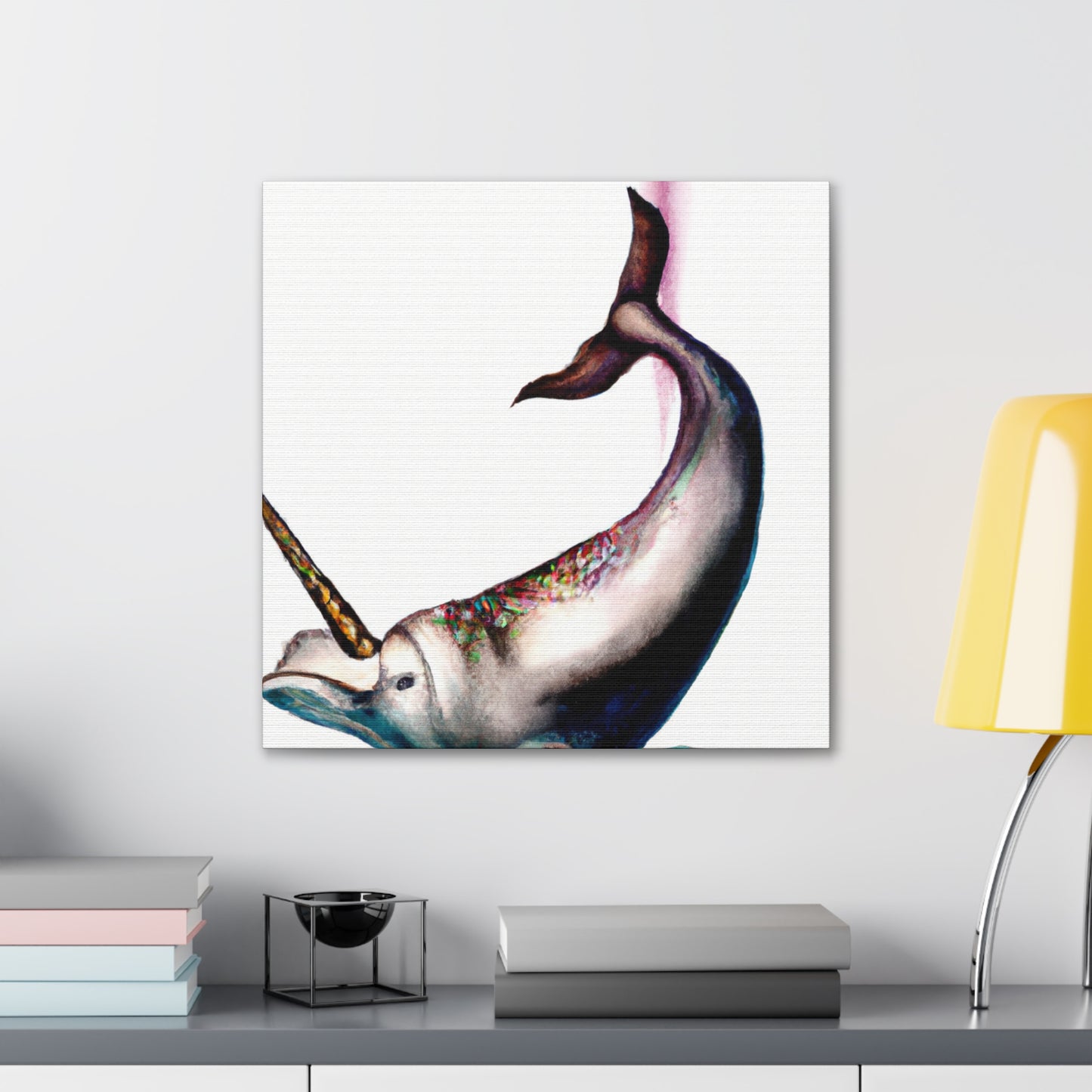 "Mysterious Narwhal Painting" - Canvas