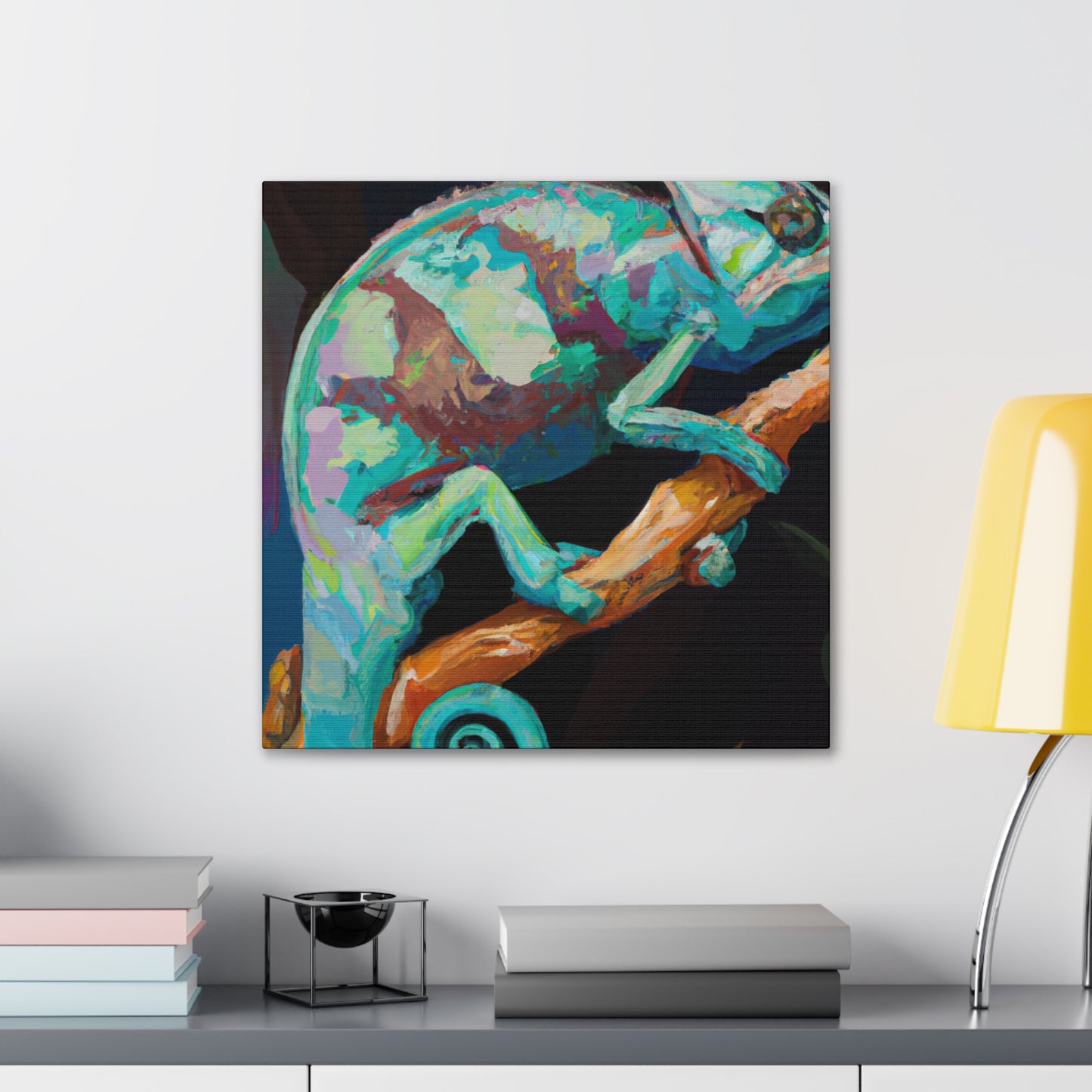 "Veiled Chameleon Dreaming" - Canvas