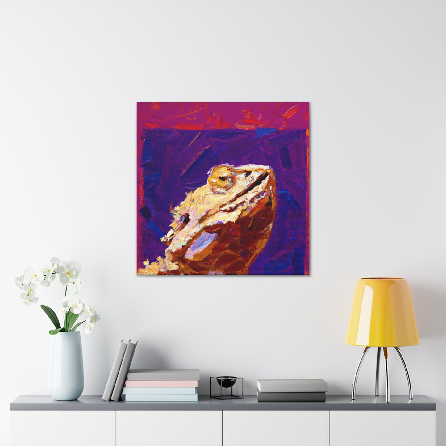 "Bearded Dragon Charm" - Canvas