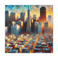 "Golden City Sunrise" - Canvas