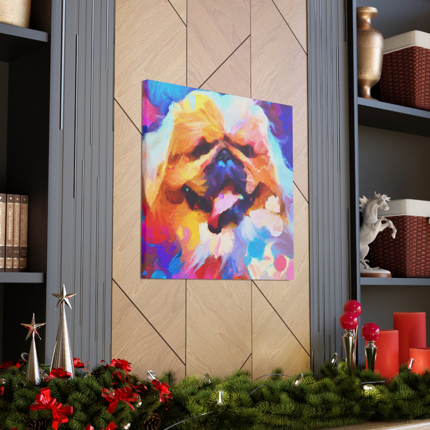 "Pekingese Playful Pose" - Canvas