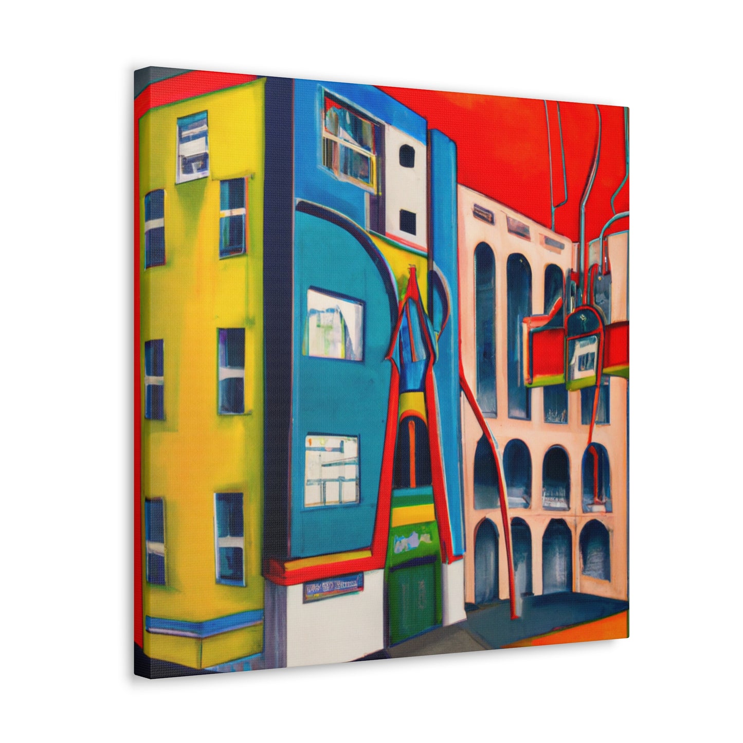 "Bauhaus Modernist Mural" - Canvas