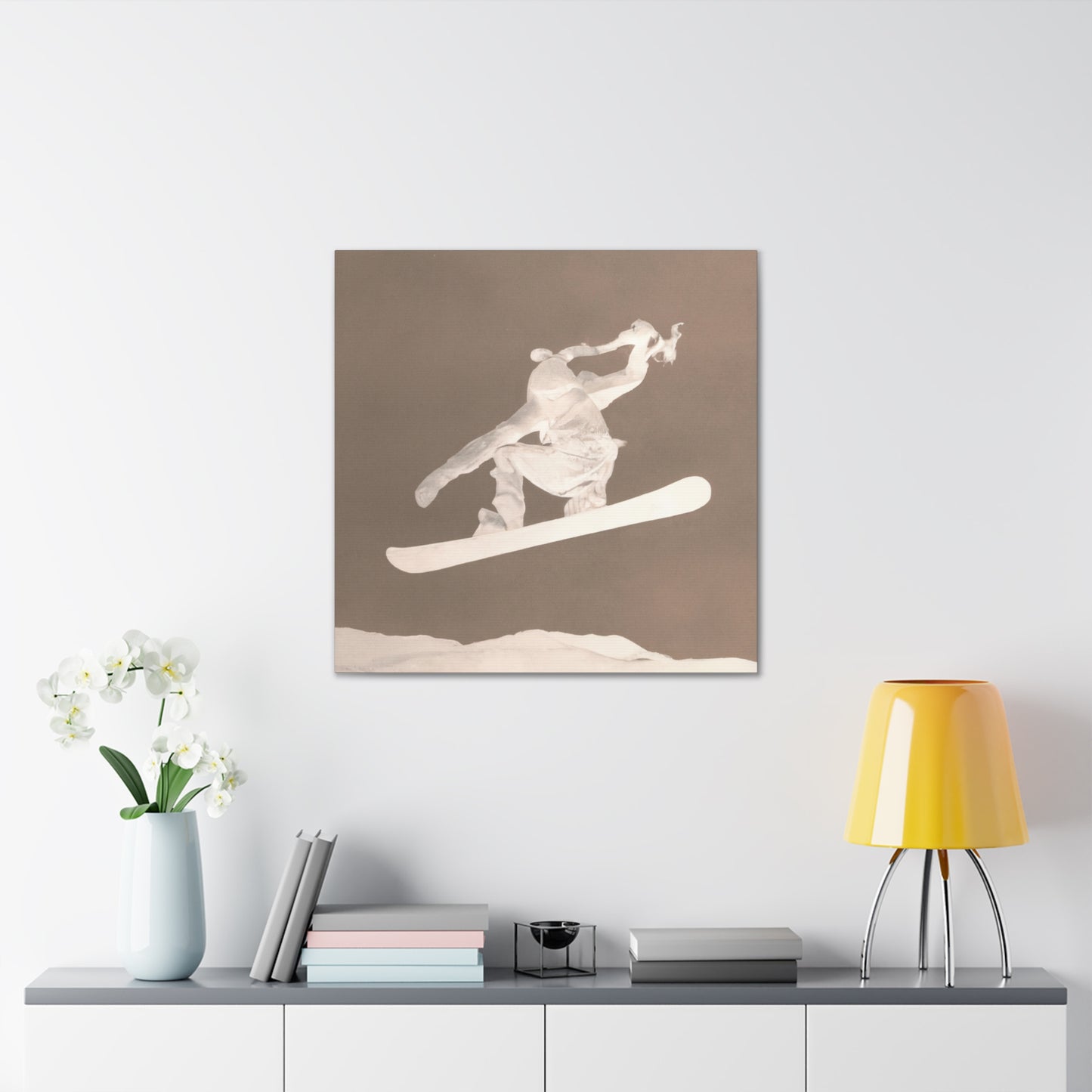 "Snow Boarding Rococo Style" - Canvas