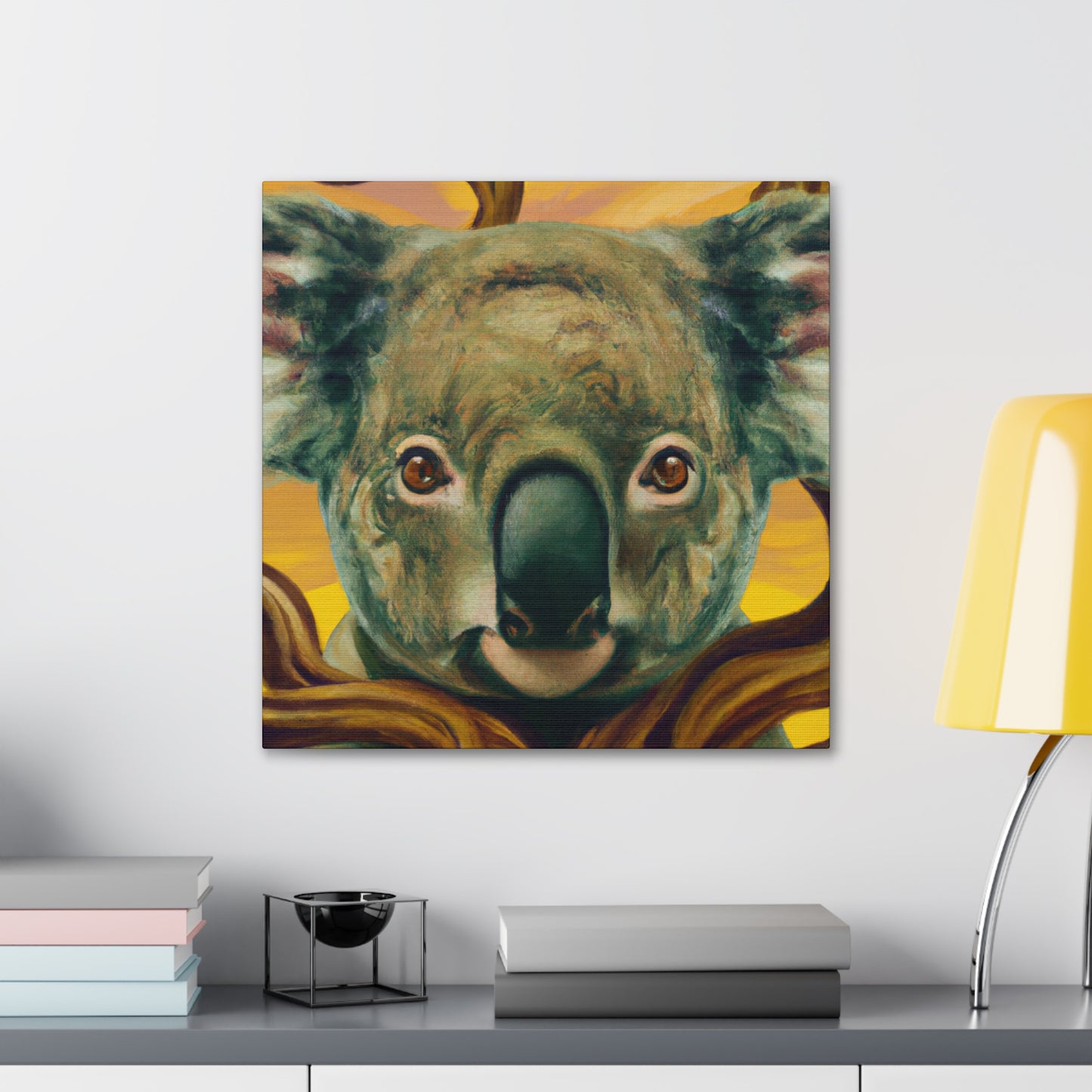 "Koala in Moonlight Glow" - Canvas