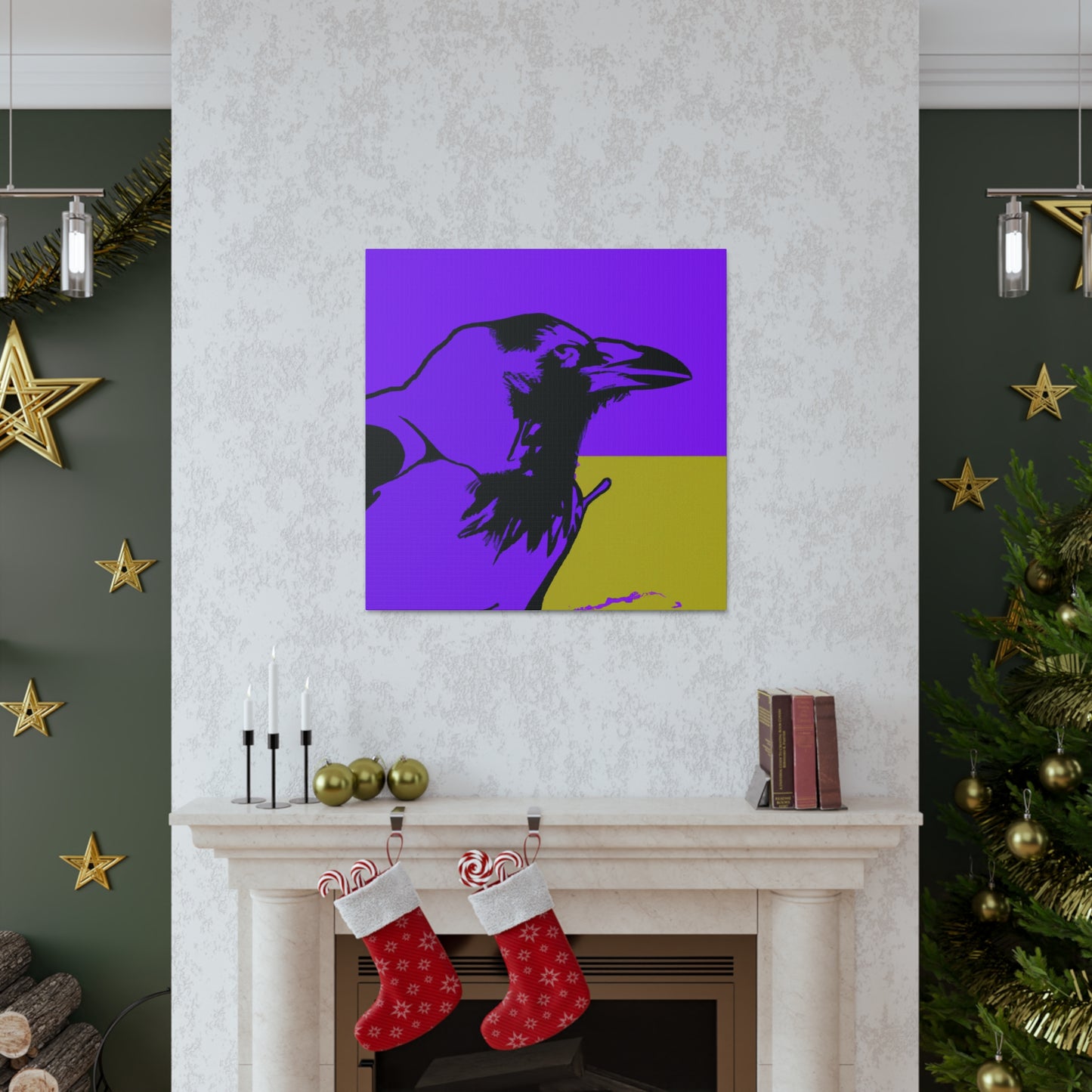 American Crow Pop Art - Canvas