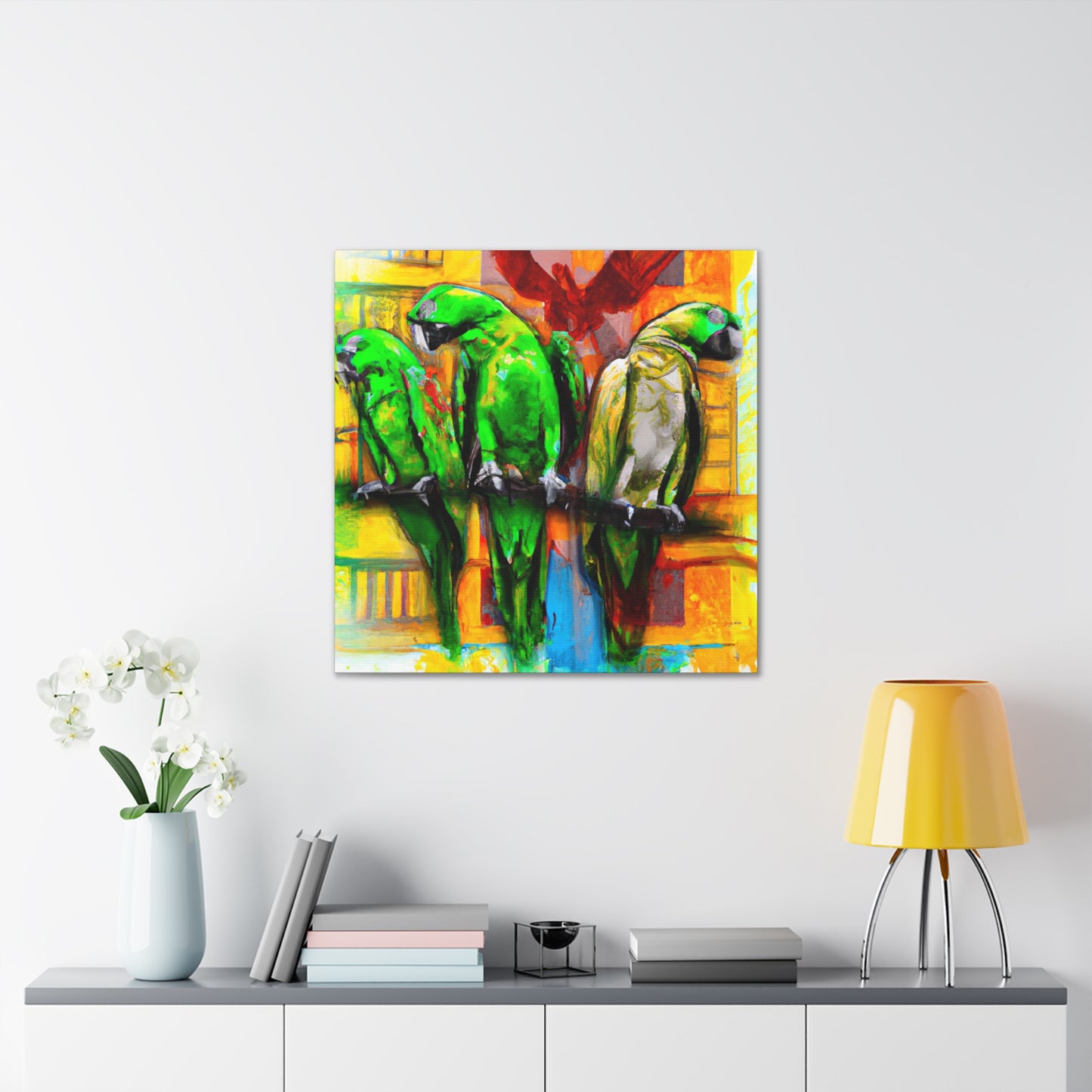 Parrots in Senegal - Canvas