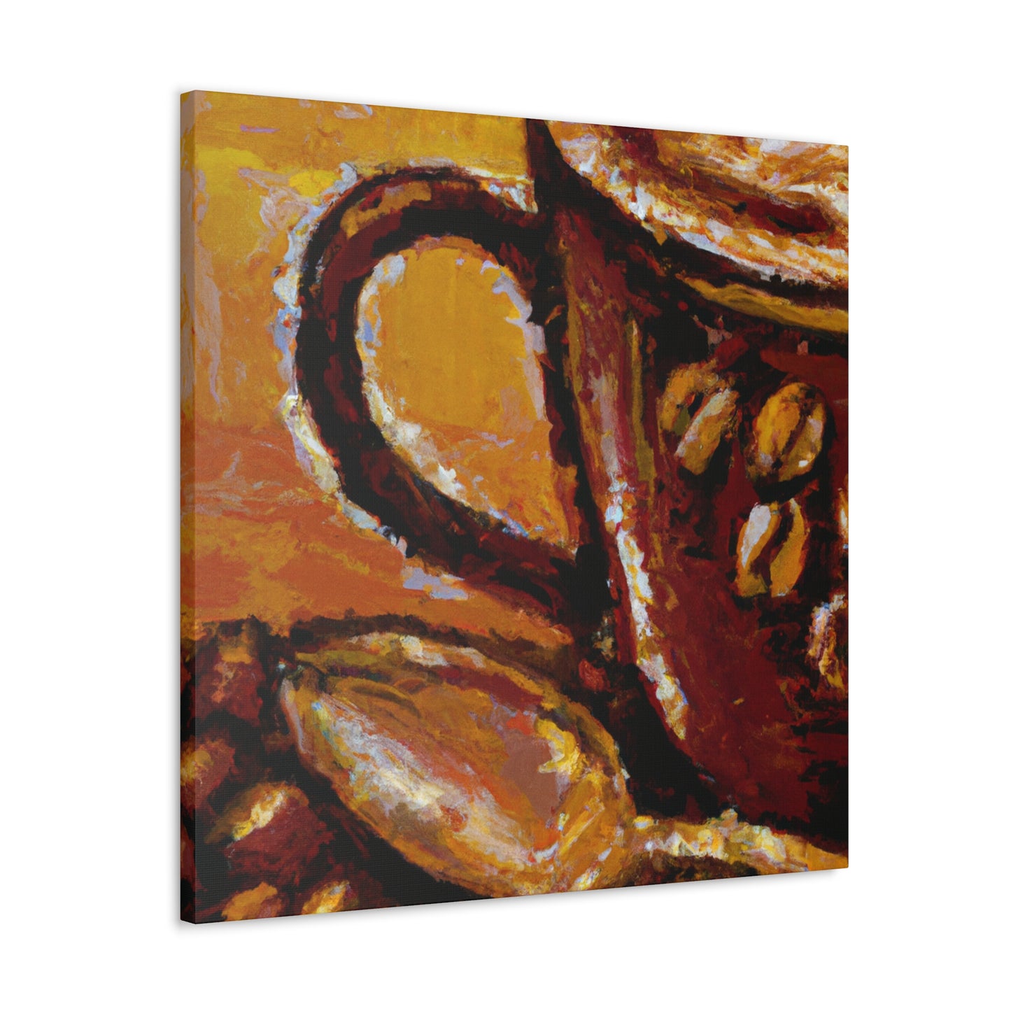 "Coffee: Impressionistic Sip" - Canvas