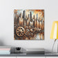 "Industrial Dreams Unveiled" - Canvas