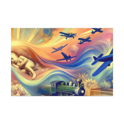 Whimsical Transportation Dreams - Canvas